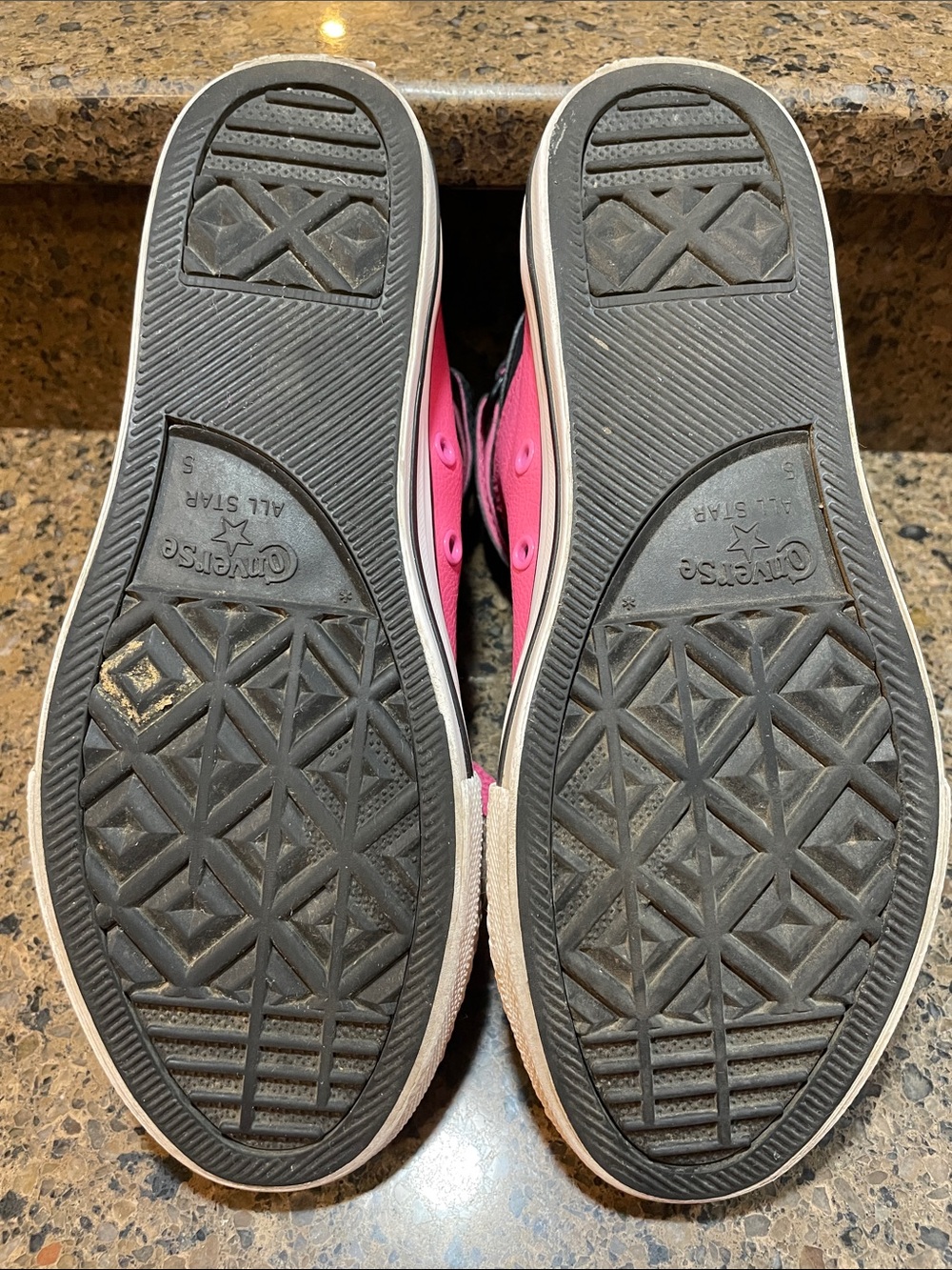 Converse Chuck Taylor Girls Brea High Top Sneakers Leather Pink Black Lace Up - Picture 10 of 10